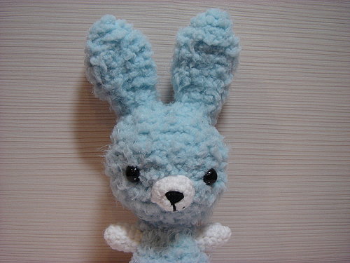 [Hand Made] 送給我自己的~~藍色毛毛兔兔