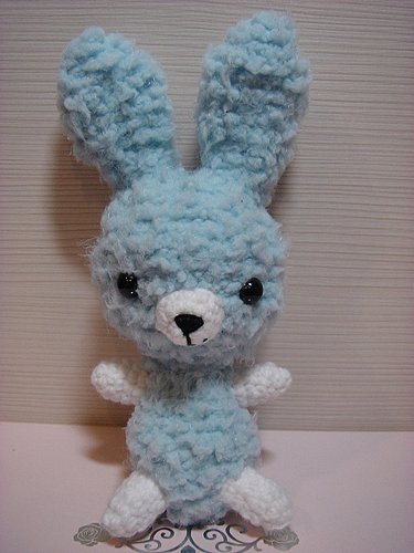 [Hand Made] 送給我自己的~~藍色毛毛兔兔